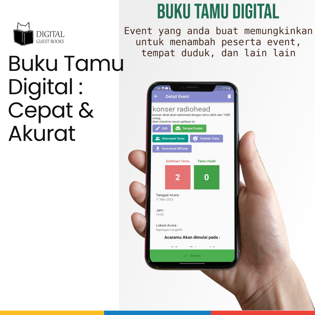 Aplikasi Buku Tamu Digital dengan Check-in Cepat & Kontrol Undangan Akurat